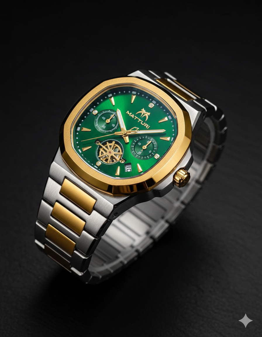 Tonneau Case Luxury Steel Timepiece